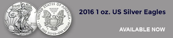 Now Available 2016 U.S. Silver Eagles