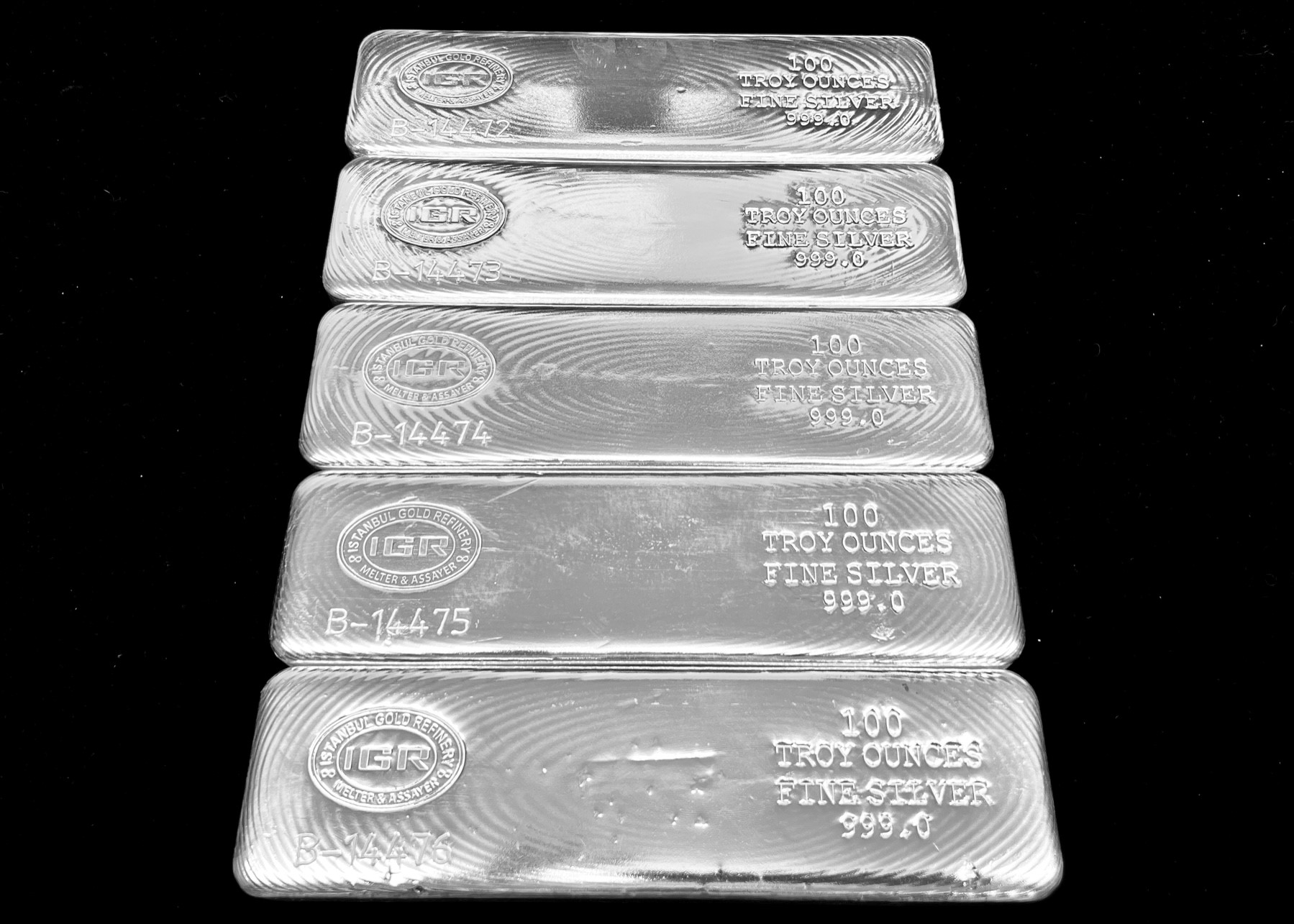 Jack Hunt Flash Silver Special: 5 – 100 oz IGR Silver Bars with Certs