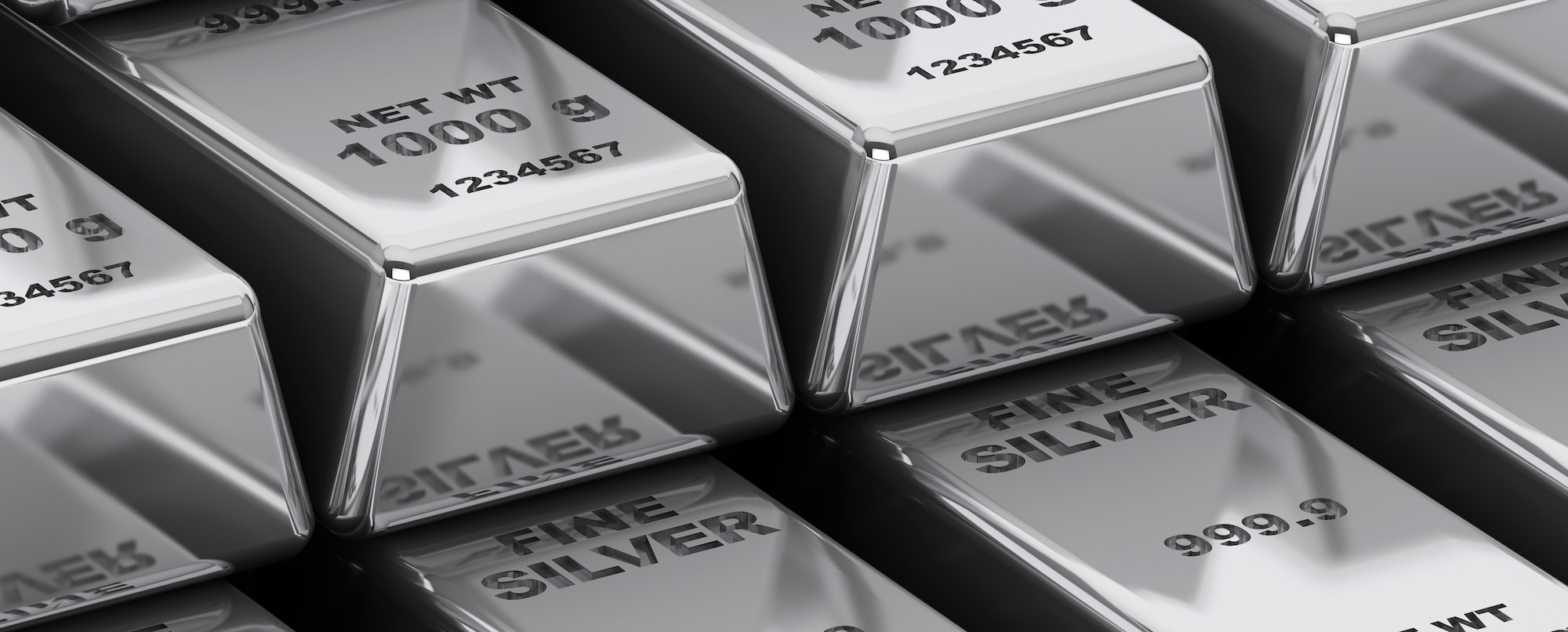 Stack of Bank Silver Bars